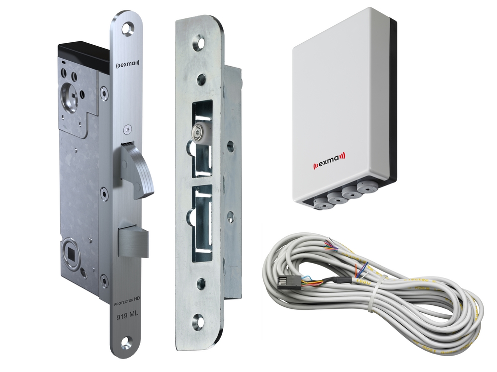Motorlås Exma Protector 919ML HD   Höger kpl