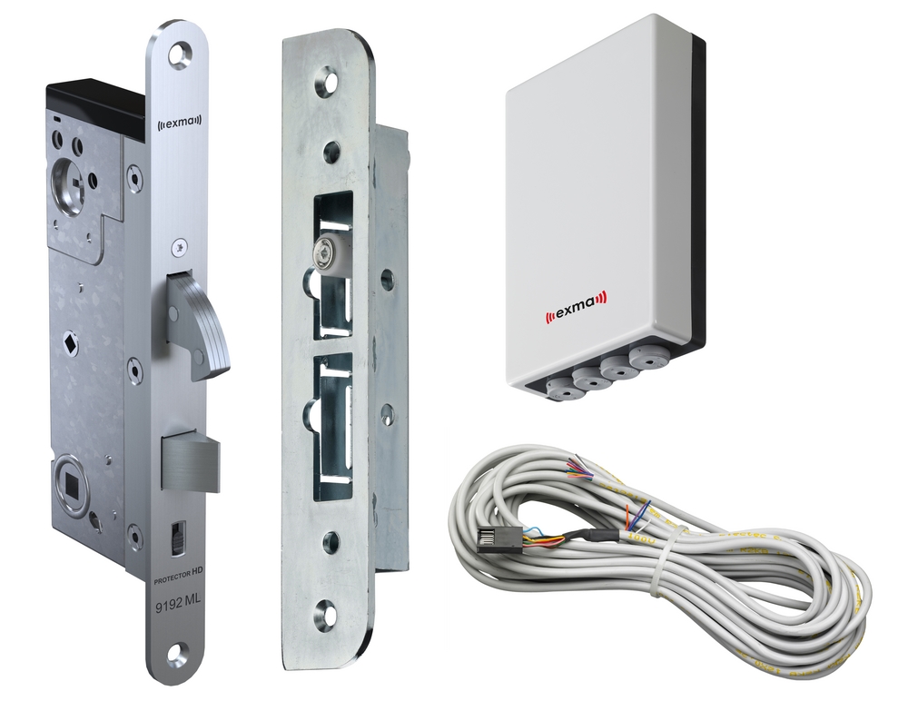 Motorlås Exma Protector 9192ML HD  Höger kpl
