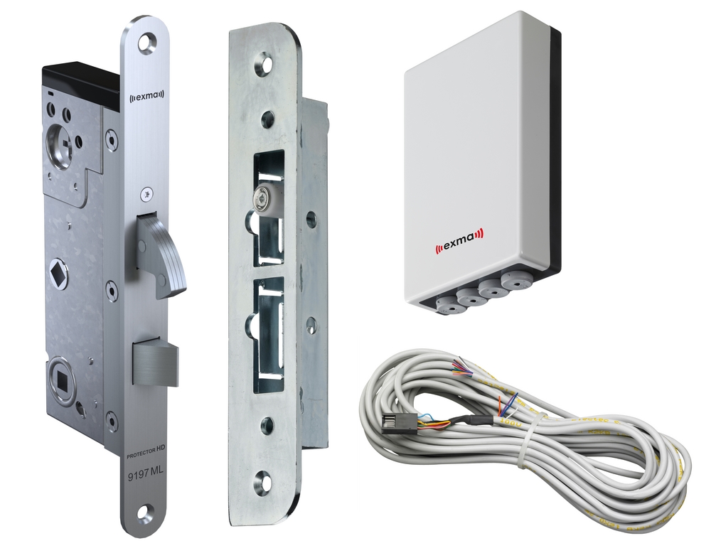 Motorlås Exma Protector 9197ML HD  Höger kpl