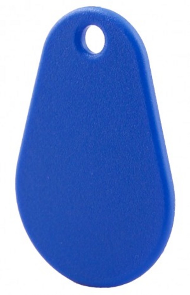 Nyckelbricka Standard EasyId EM4200med chipnummer blå