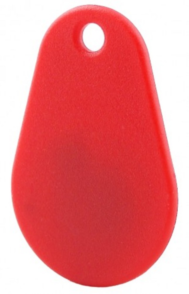 Nyckelbricka Standard EasyId EM4200med chipnummer röd