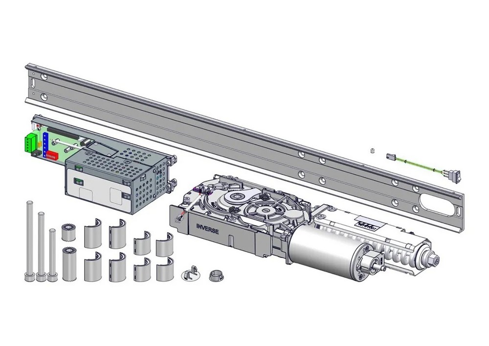 Slagdörrsautomatik SW300 Silver    exkl armsystem, kåpa och strömkabel