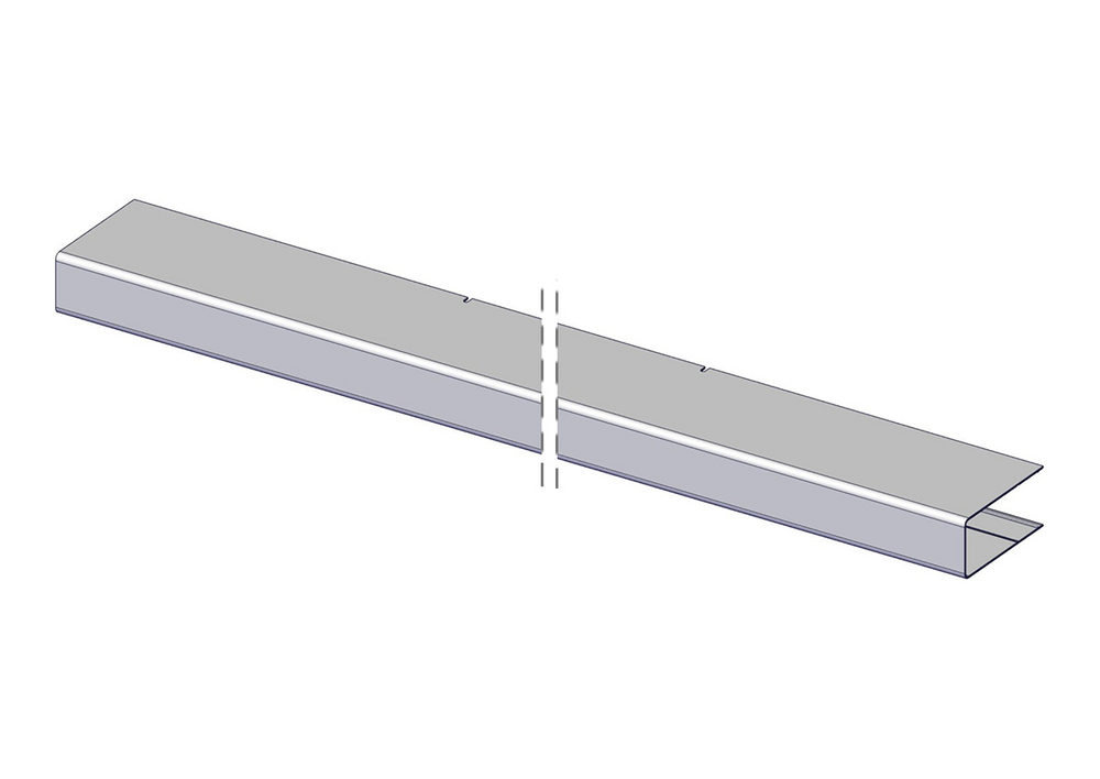 Fullängdskåpa SW300-S, 2400 mm     silver
