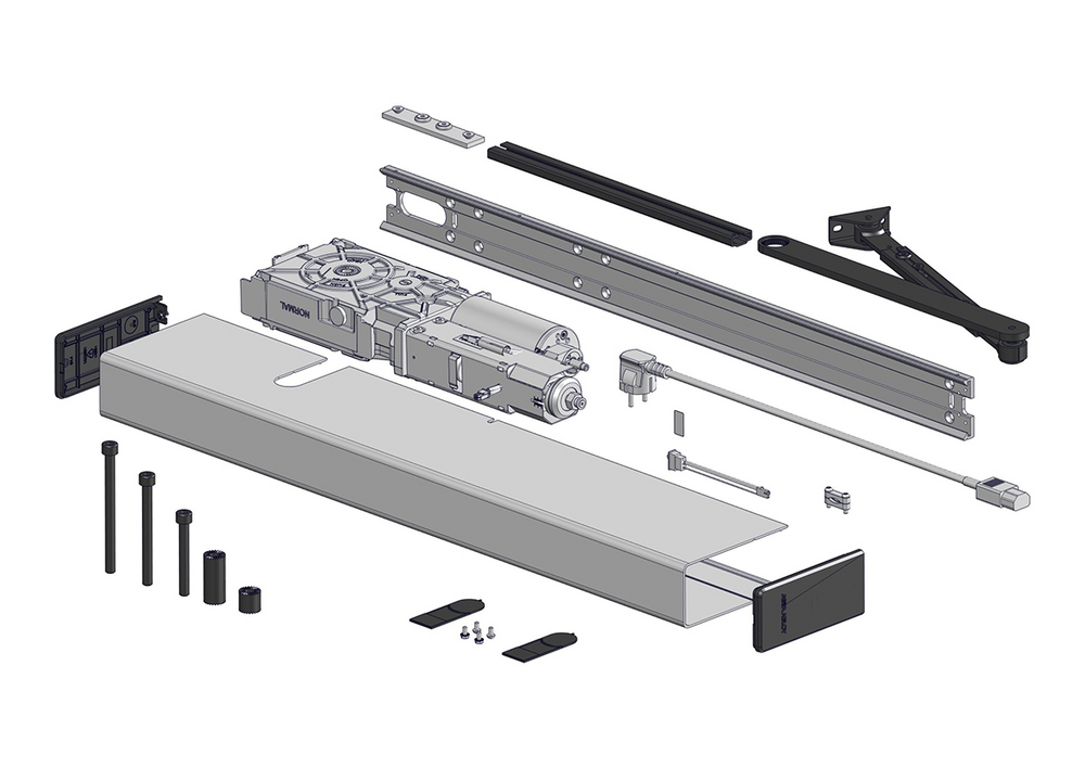 Slagdörrsautomatik SW300-S         PUSH-paket
