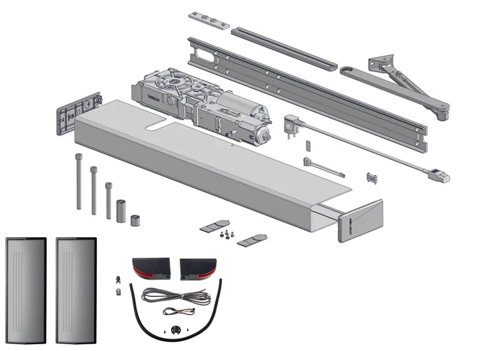 Slagdörrsautomatik SW300-S         PUSH-paket - PD - Flatscan paket