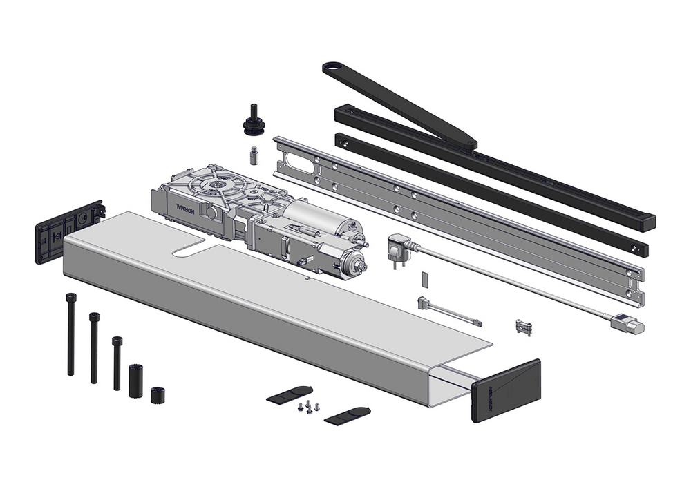 Slagdörrsautomatik SW300-S         PULL-paket