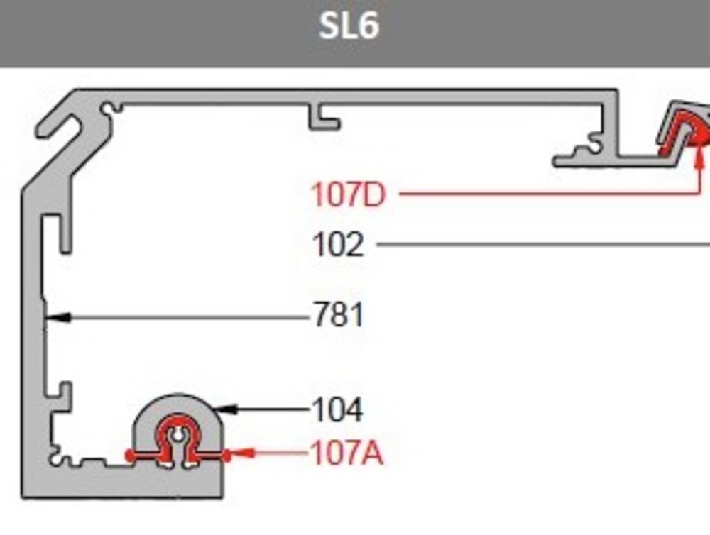 FACE Drivenhetsbalk SL6, 4420mm    anodiserad aluminium