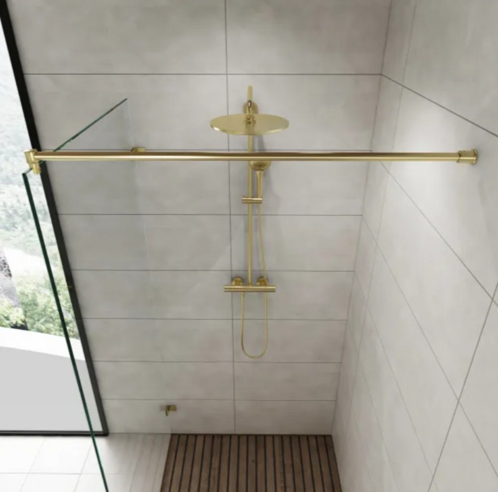 Duschstag, G/V, 90°, Ø19mm,        1250mm, matt mässing