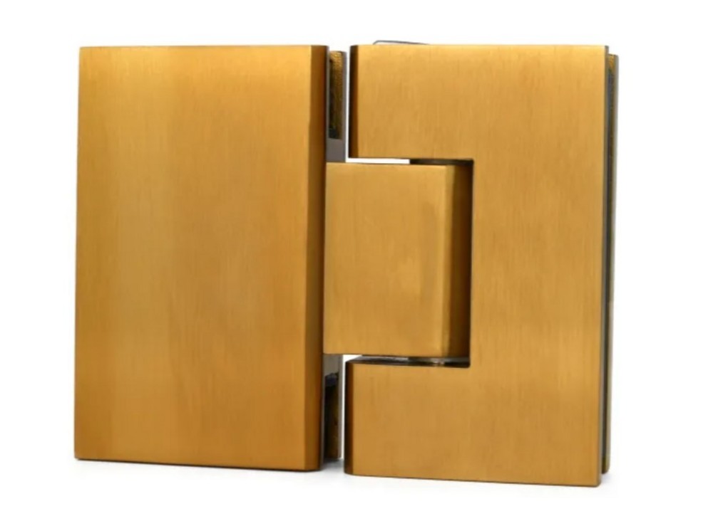 NS gångjärn, glas 180°, G/G,       8-12mm glas, matt mässing