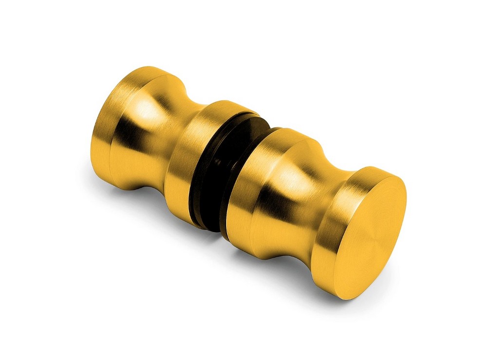 Dörrknopp dubbelsidig, matt mässing