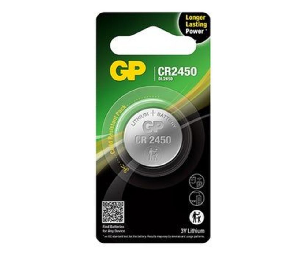 Batteri GP CR2450 Lithium          1-pack