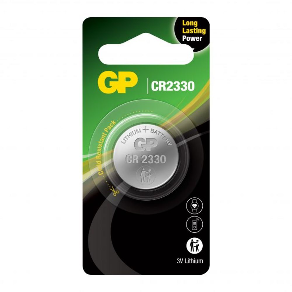 Batteri GP CR2330 3V Lithium       1-pack