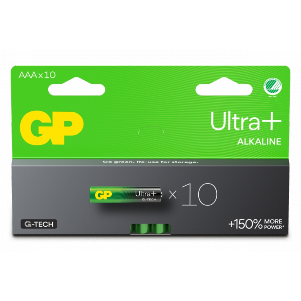 Batteri GP AAA ULTRA PLUS Alkaline 24AUP/LR03 10-pack
