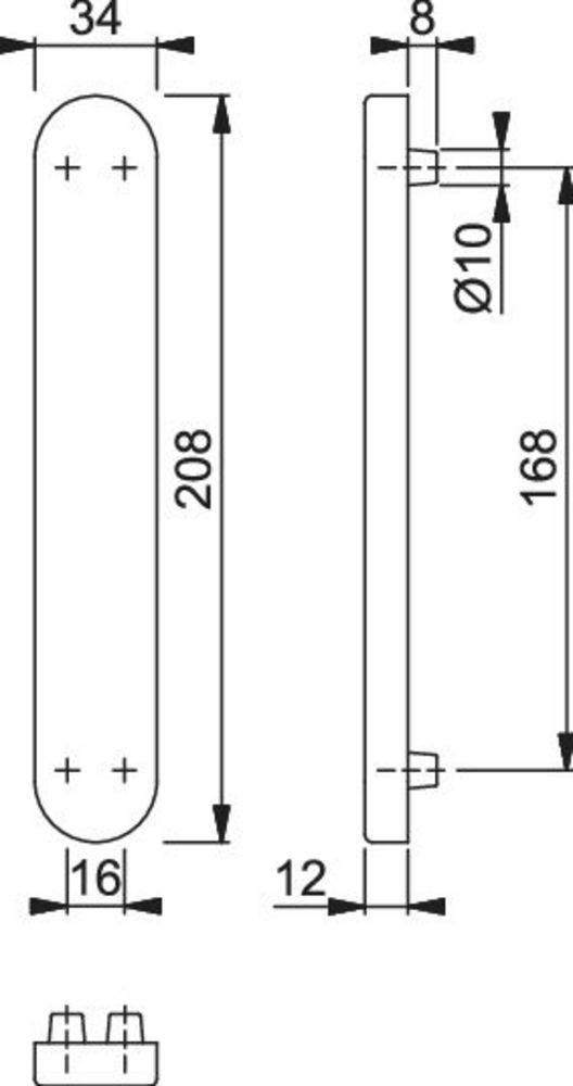 Täckskylt HOPPE 3900NS F1 utsida   Silver