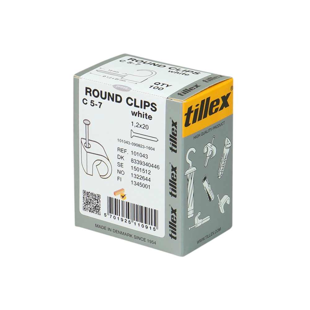 Spikclips C 5-7mm Vit 1,2x20       (100st/frp)