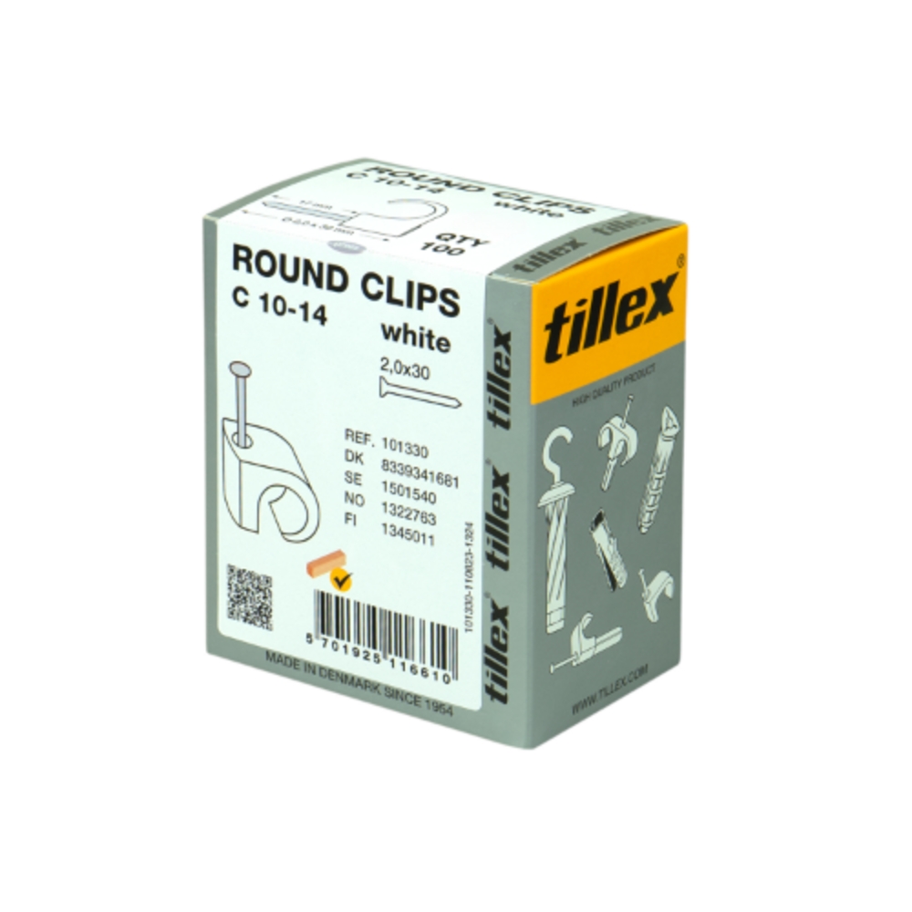 Spikclips C 10-14mm Vit 2,0x30     (100st/frp)