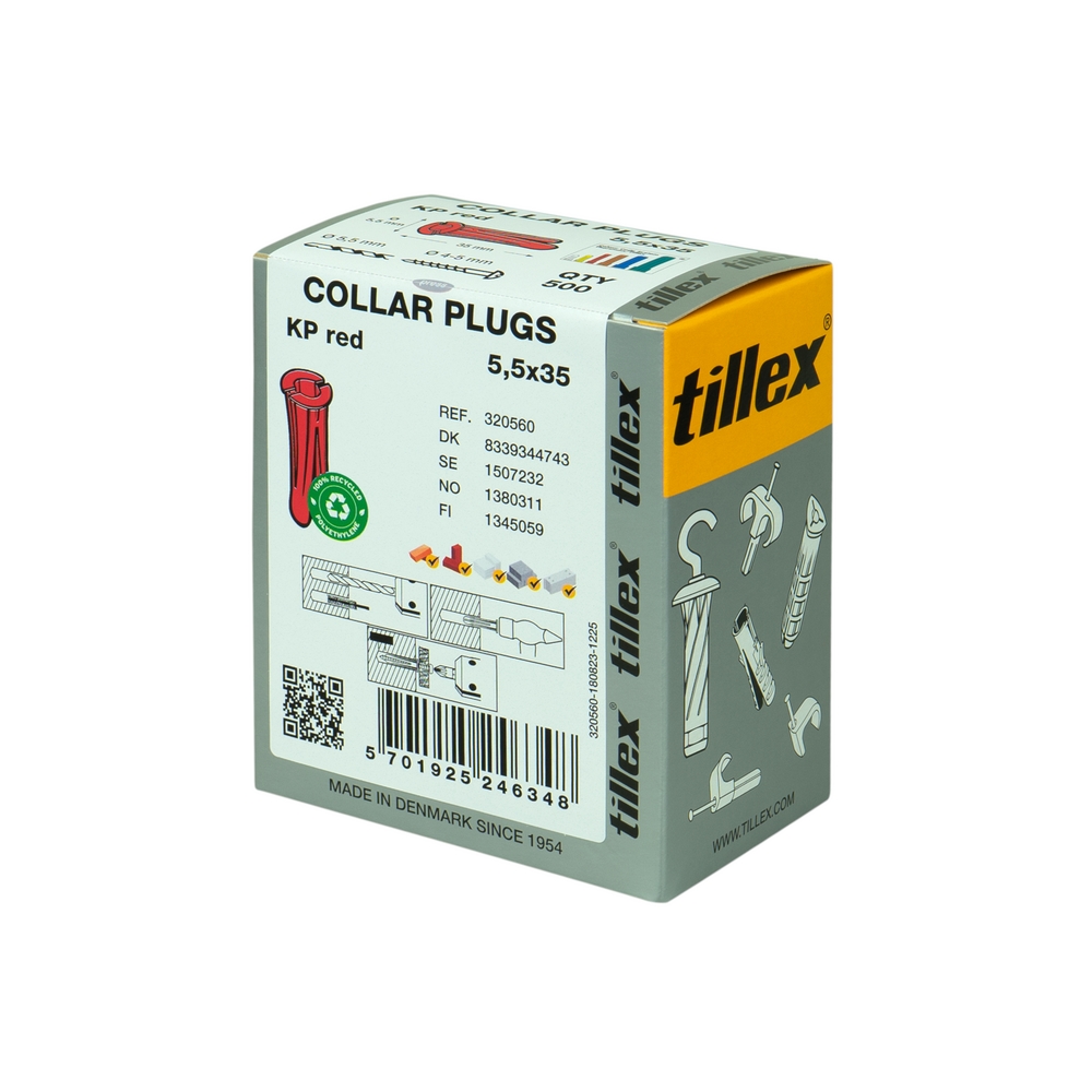 Skruvplugg röd 5,5x35mm