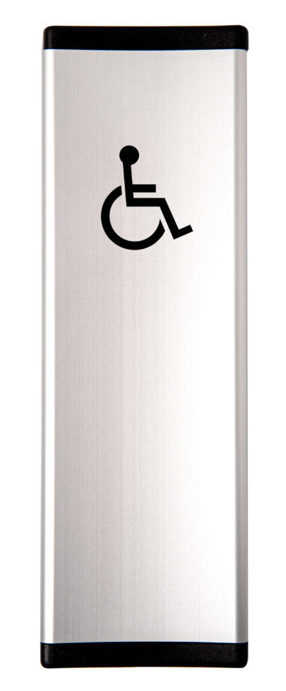 Armbågskontakt JC 108 Radio        Aluminium, med rullstolssymbol