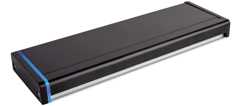 Armbågskontakt JC 277 LED,         aluminium, svart