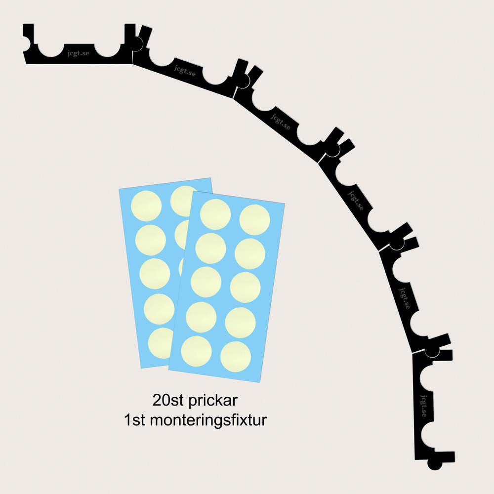 Kontrastmarkering för svepyta      inomhus - efterlysande (inomhus)