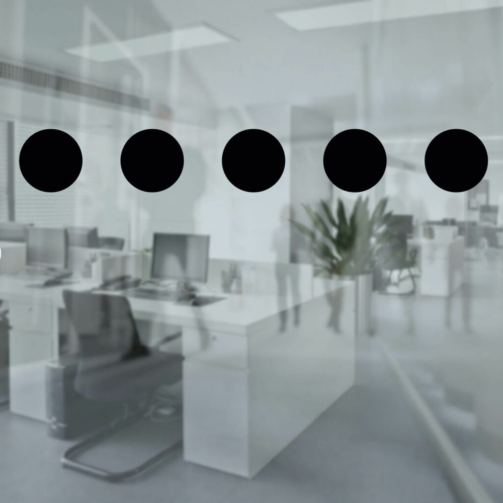 Kontrastmarkering för glasparti -  svart