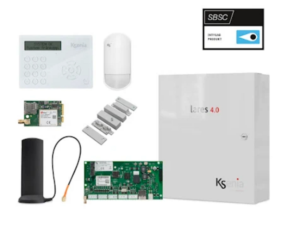 Larmpaket lares 4.0 40 wls 4G,     ergo M vit, liten kapsling