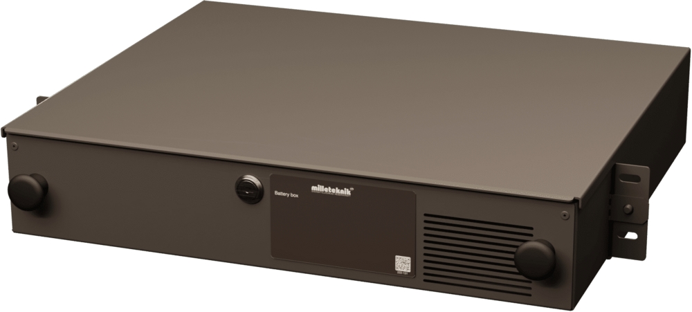 Batteribox Milleteknik rackmonterad2HE