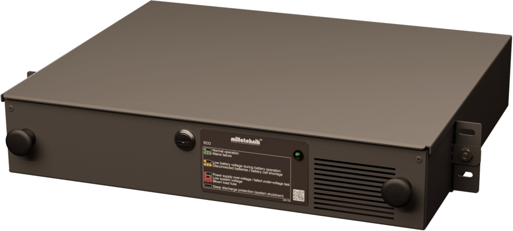 Batteribackup Milleteknik ECO 24V  5A 2HE rack