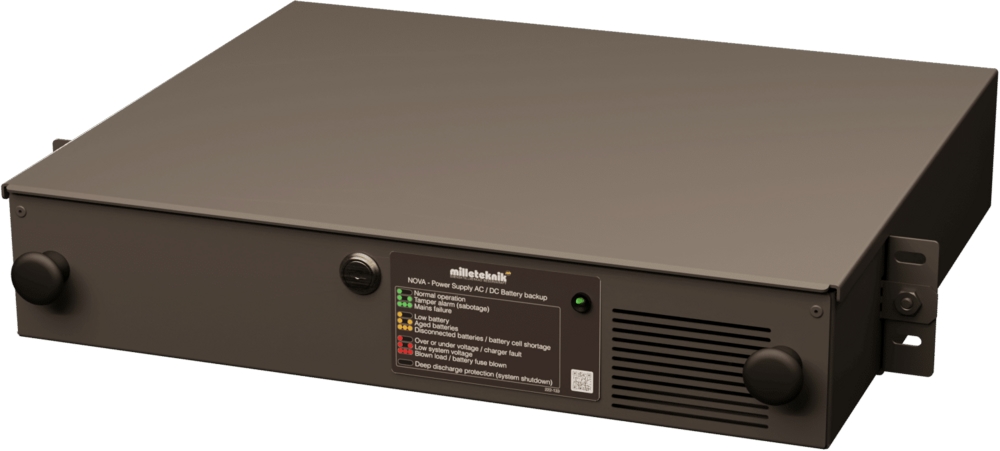Batteribackup Milleteknik NOVA 24V 10A 2HE rack