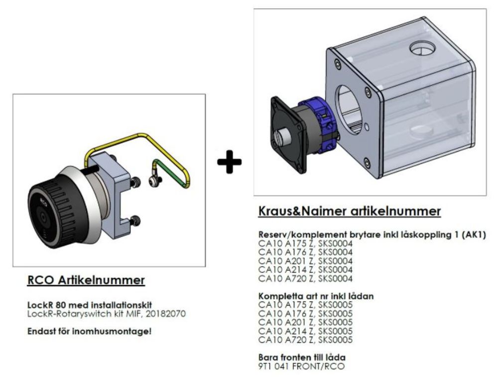 Rco Lock R LockR Rotaryswitch indoor MIF (RCO20182070) | AXS Webbshop