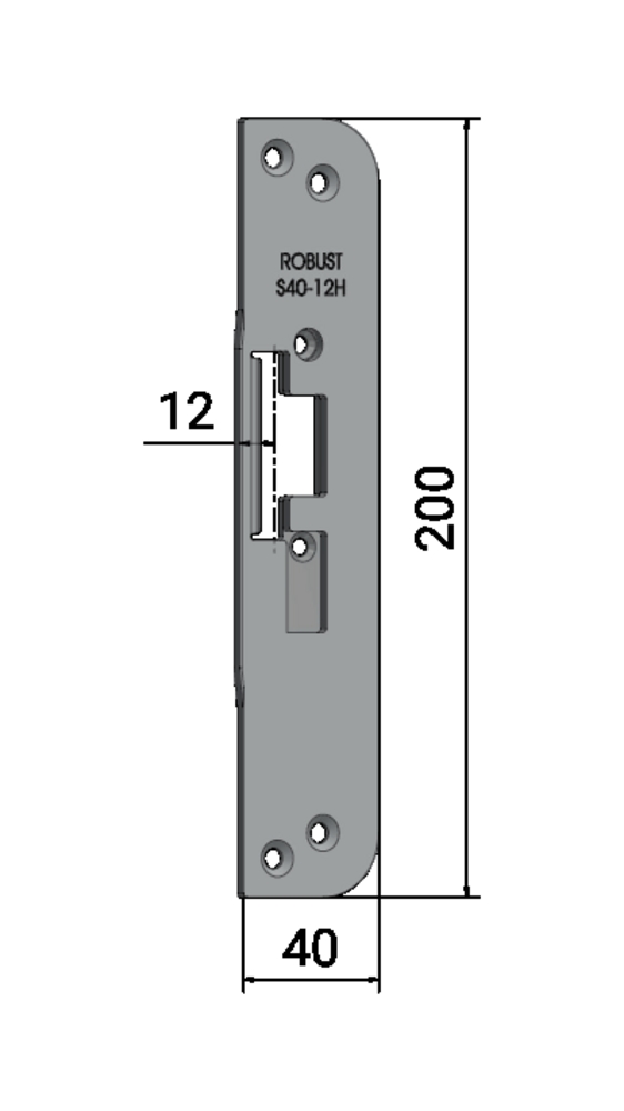 Monteringsstolpe S40-12H (plösmått 12mm)