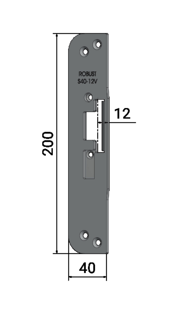 Monteringsstolpe S40-12V (plösmått 12mm)