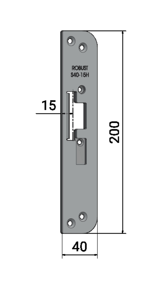 Monteringsstolpe S40-15H (plösmått 15mm)