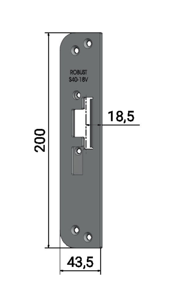 Monteringsstolpe S40-18V (plösmått 18,5mm)