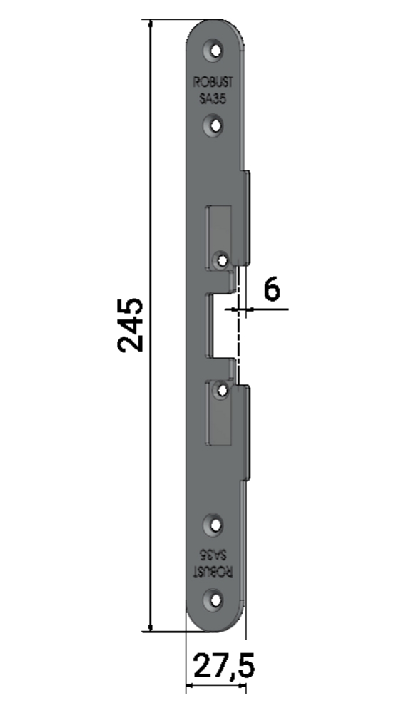 Monteringsstolpe SA35 för Bl.a.    Schüco ADS inåtgående (100 & 300)