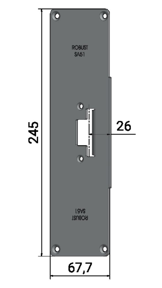 Monteringsstolpe Robust SA51 anpassad för Sapa 2086. (100 & 300)