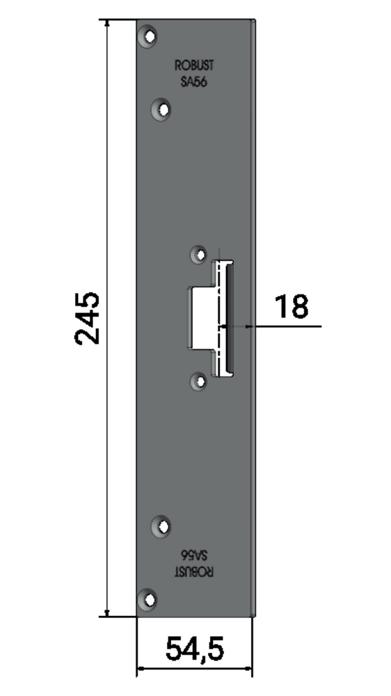 Monteringsstolpe SA56 anpassad för Stålprofil 56500 och 765000.