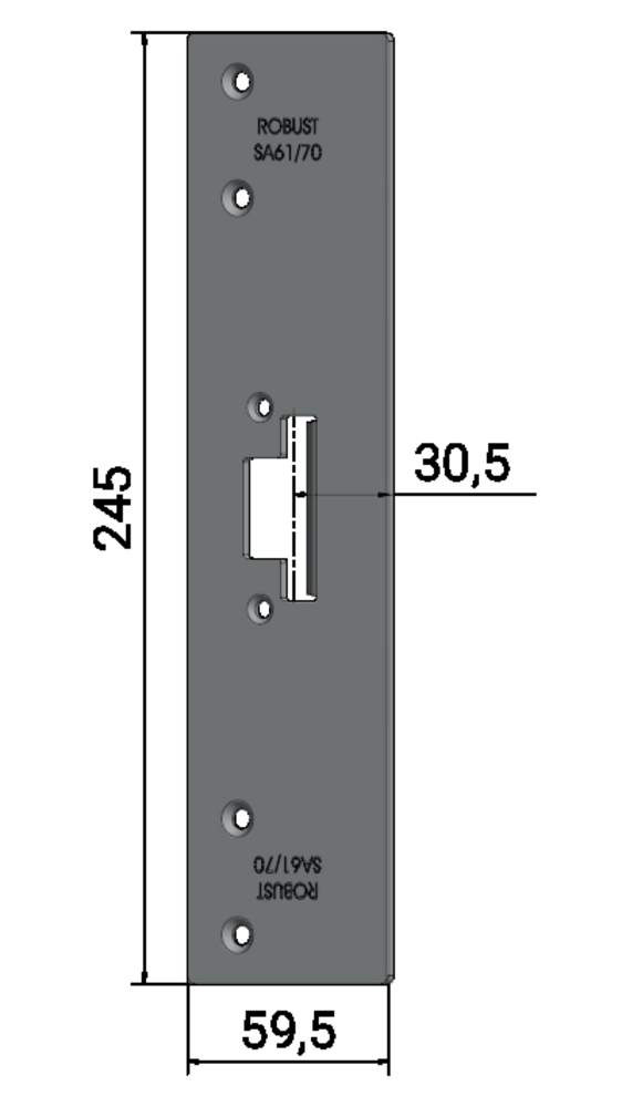 Stolpe SA61/70 anpassad för Schüco ADS 70 & Stålprofil 59000, 79000