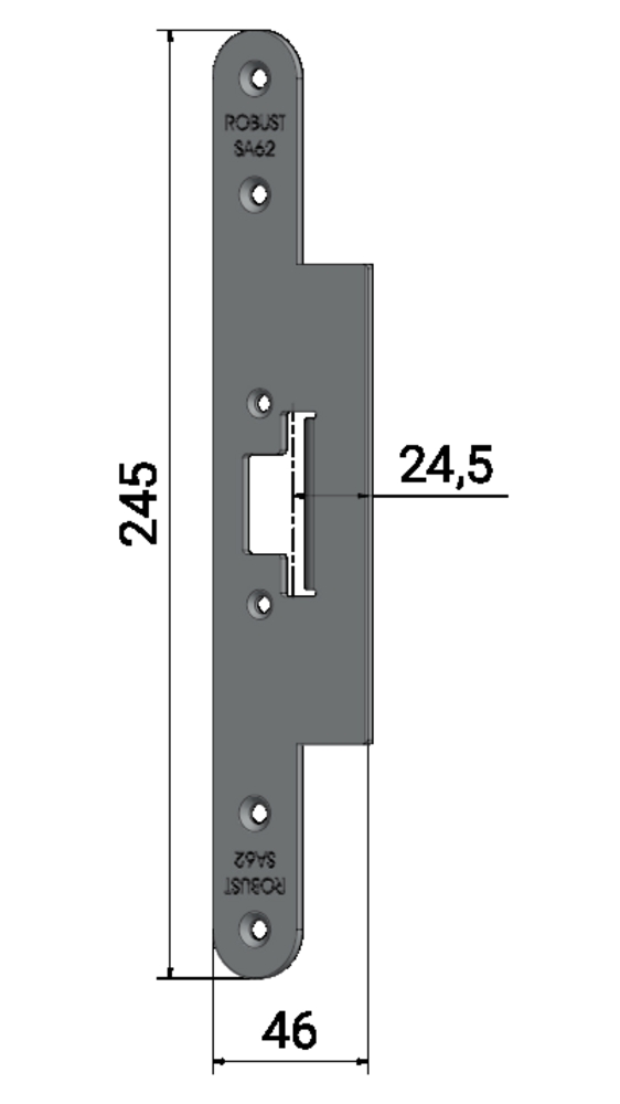 Monteringsstolpe SA62 anpassad för Schüco S65 och ADS 90 (200)