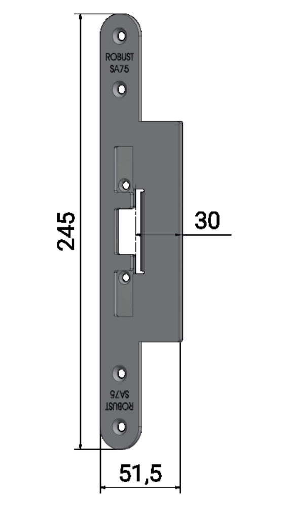 Monteringsstolpe SA75 anpassad för Reynaers ML8 inåtgående (100 & 300)
