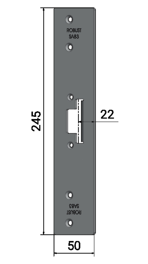 Monteringsstolpe Robust SA83 anpassad för Schüco ADS 80FR (100 & 300)