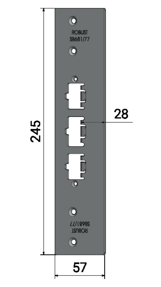 Slutbleck Robust SB681/77 anpassad för Reynaers CS77