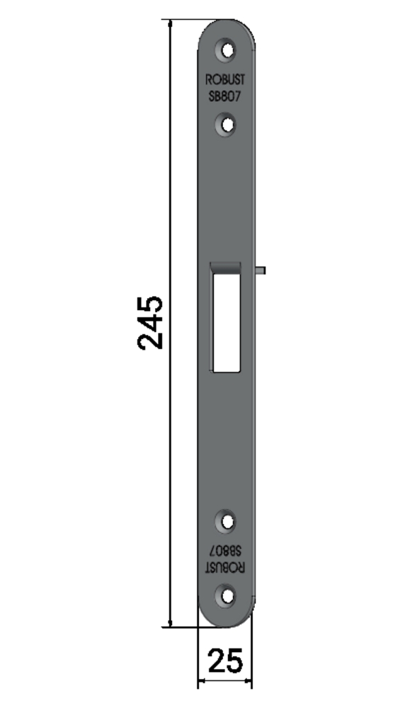 Slutbleck Robust SB807 för         DANFO-dörrar