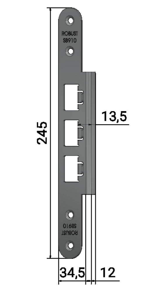 Slutbleck Robust SB910 anpassad förBl.a Sapa 2050.