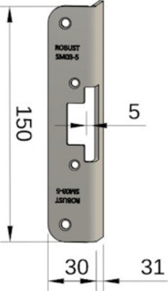 Monteringsstolpe Robust SM03-5     Vinklad