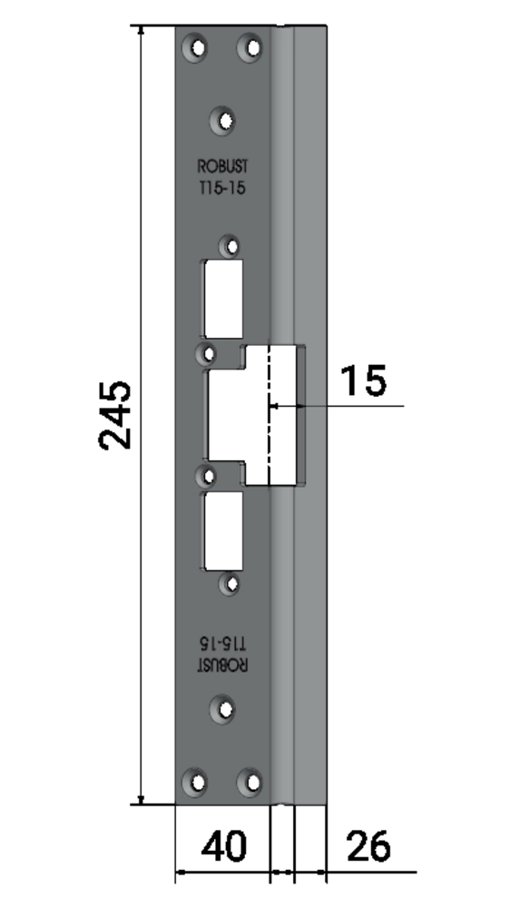 Monteringsstolpe Robust T15-15