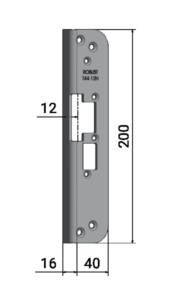 Monteringsstolpe T44-12H för       dubbelfallås