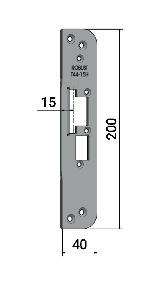 Monteringsstolpe T44-15H för       dubbelfallås