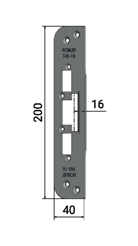 Monteringsstolpe T45-16