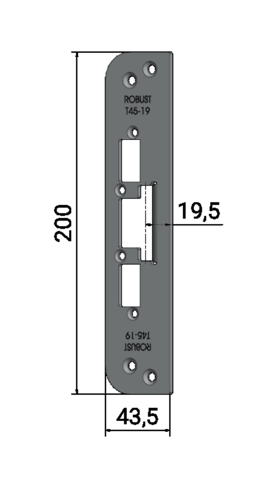 Monteringsstolpe T45-19